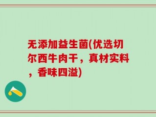 无添加益生菌(优选切尔西牛肉干，真材实料，香味四溢)
