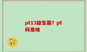 pt13益生菌？pt码是啥