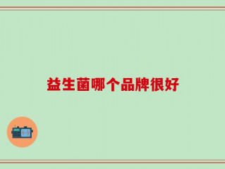 益生菌哪个品牌很好