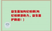 益生菌加枸杞槟榔(枸杞槟榔添助力，益生菌护肠道！)