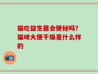 猫吃益生菌会便秘吗？猫咪大便干燥是什么样的