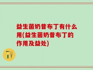 益生菌奶昔布丁有什么用(益生菌奶昔布丁的作用及益处)