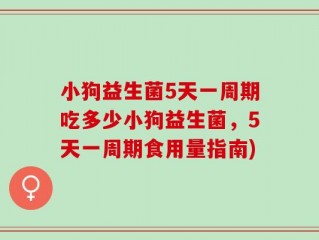 小狗益生菌5天一周期吃多少小狗益生菌，5天一周期食用量指南)