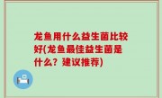 龙鱼用什么益生菌比较好(龙鱼最佳益生菌是什么？建议推荐)