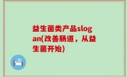 益生菌类产品slogan(改善肠道，从益生菌开始)