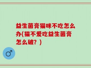 益生菌膏猫咪不吃怎么办(猫不爱吃益生菌膏怎么破？)