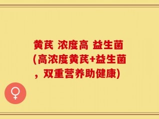 黄芪 浓度高 益生菌(高浓度黄芪+益生菌，双重营养助健康)