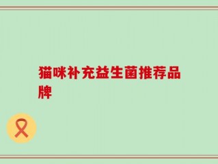 猫咪补充益生菌推荐品牌