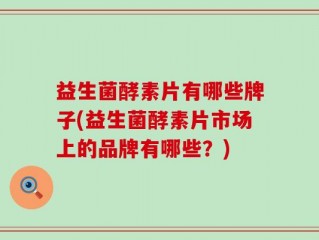 益生菌酵素片有哪些牌子(益生菌酵素片市场上的品牌有哪些？)