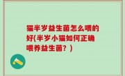 猫半岁益生菌怎么喂的好(半岁小猫如何正确喂养益生菌？)