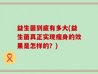 益生菌到底有多大(益生菌真正实现瘦身的效果是怎样的？)