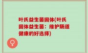 叶氏益生菌固体(叶氏固体益生菌：维护肠道健康的好选择)