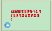 益生菌对猪场有什么用(猪场用益生菌的益处)