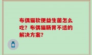 布偶猫软便益生菌怎么吃？布偶猫肠胃不适的解决方案？