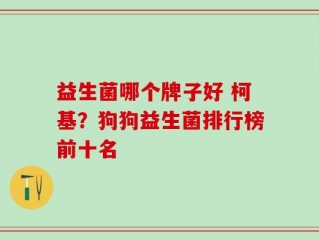 益生菌哪个牌子好 柯基？狗狗益生菌排行榜前十名