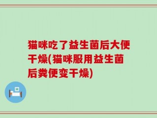 猫咪吃了益生菌后大便干燥(猫咪服用益生菌后粪便变干燥)