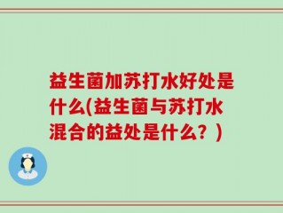 益生菌加苏打水好处是什么(益生菌与苏打水混合的益处是什么？)
