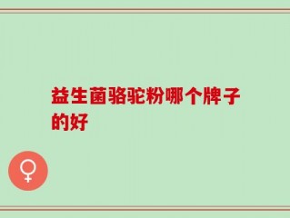 益生菌骆驼粉哪个牌子的好