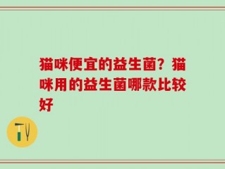 猫咪便宜的益生菌？猫咪用的益生菌哪款比较好