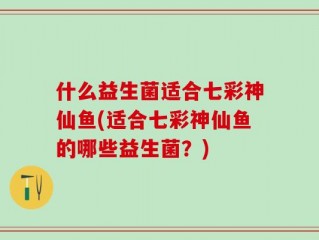 什么益生菌适合七彩神仙鱼(适合七彩神仙鱼的哪些益生菌？)