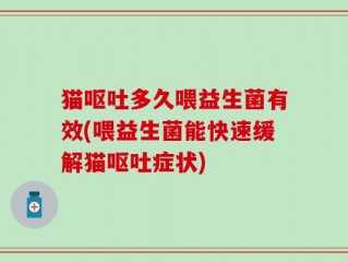 猫呕吐多久喂益生菌有效(喂益生菌能快速缓解猫呕吐症状)
