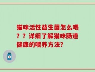 猫咪活性益生菌怎么喂？？详细了解猫咪肠道健康的喂养方法？