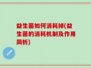 益生菌如何消耗掉(益生菌的消耗机制及作用简析)