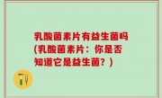 乳酸菌素片有益生菌吗(乳酸菌素片：你是否知道它是益生菌？)