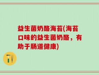 益生菌奶酪海苔(海苔口味的益生菌奶酪，有助于肠道健康)