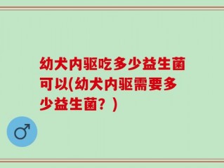 幼犬内驱吃多少益生菌可以(幼犬内驱需要多少益生菌？)