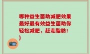哪种益生菌助减肥效果最好最有效益生菌助你轻松减肥，赶走脂肪！)