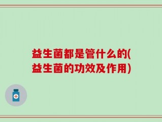 益生菌都是管什么的(益生菌的功效及作用)