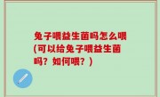 兔子喂益生菌吗怎么喂(可以给兔子喂益生菌吗？如何喂？)