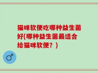 猫咪软便吃哪种益生菌好(哪种益生菌最适合给猫咪软便？)
