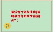 猫适合什么益生菌(猫咪最适合的益生菌是什么？)
