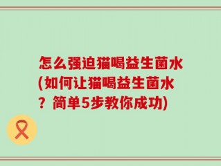 怎么强迫猫喝益生菌水(如何让猫喝益生菌水？简单5步教你成功)