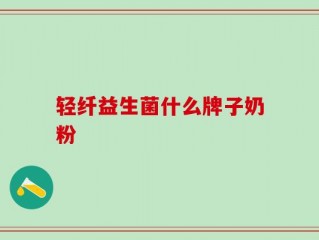 轻纤益生菌什么牌子奶粉