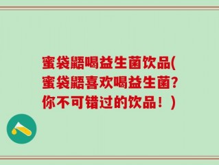 蜜袋鼯喝益生菌饮品(蜜袋鼯喜欢喝益生菌？你不可错过的饮品！)