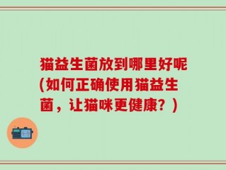 猫益生菌放到哪里好呢(如何正确使用猫益生菌，让猫咪更健康？)