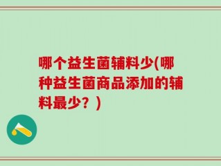 哪个益生菌辅料少(哪种益生菌商品添加的辅料最少？)