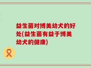 益生菌对博美幼犬的好处(益生菌有益于博美幼犬的健康)