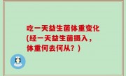 吃一天益生菌体重变化(经一天益生菌摄入，体重何去何从？)