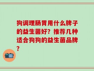 狗调理肠胃用什么牌子的益生菌好？推荐几种适合狗狗的益生菌品牌？