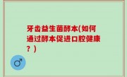 牙齿益生菌酵本(如何通过酵本促进口腔健康？)