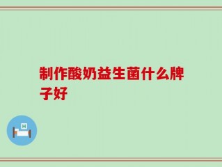 制作酸奶益生菌什么牌子好