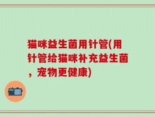猫咪益生菌用针管(用针管给猫咪补充益生菌，宠物更健康)