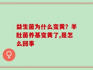 益生菌为什么变黄？羊肚菌养基变黄了,是怎么回事