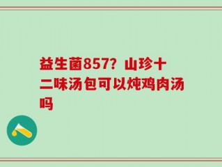 益生菌857？山珍十二味汤包可以炖鸡肉汤吗