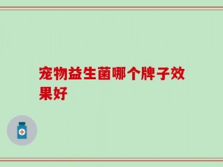宠物益生菌哪个牌子效果好