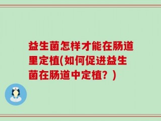 益生菌怎样才能在肠道里定植(如何促进益生菌在肠道中定植？)